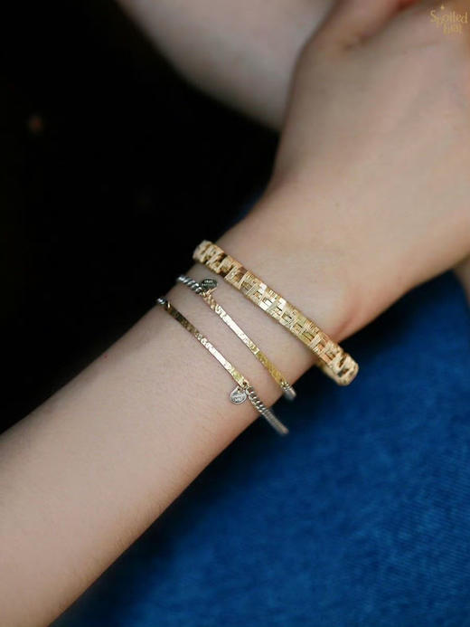 SpoiledBrat Jewelry金银配ID一字手链 商品图2
