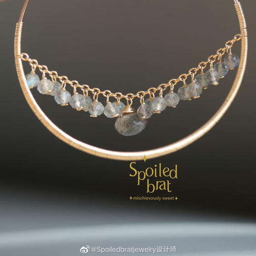 SpoiledBrat Jewelry斜长石大耳圈 商品图1