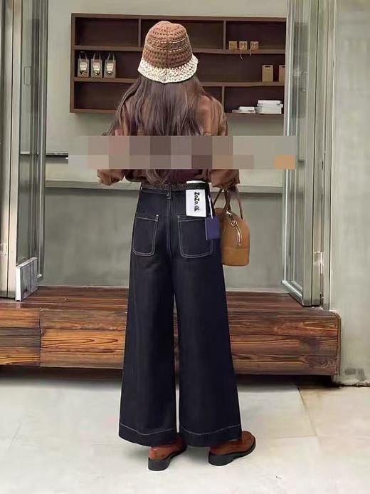 抢购价-不支持退【自营】🔥🔥🔥【爆款牛仔】加厚密密绒～黑金款！0966冬季加绒牛仔直筒裤-喜出 商品图2