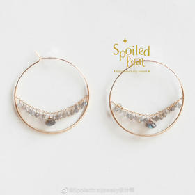 SpoiledBrat Jewelry斜长石大耳圈