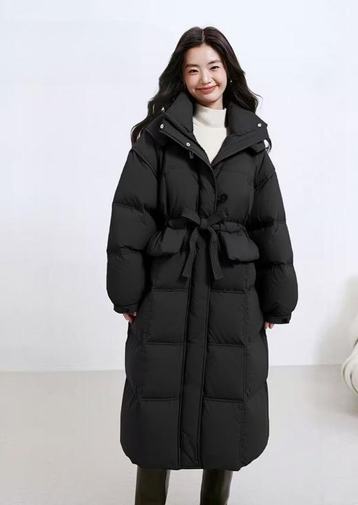 清仓直降，不支持退货！吊牌价2890元！蓬松款【羽绒服】墨概念品牌51502宽松可收腰冬季保暖中长羽绒服-喜出 商品图0
