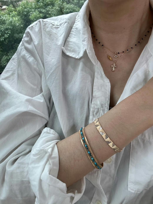 SpoiledBrat Jewelry轨道系列 | 绿松石磷灰石手镯 商品图5