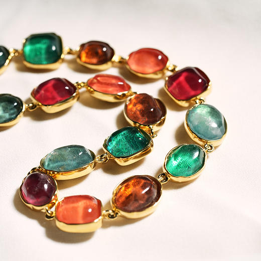 北京仓｜Goossens Paris-CABOCHONS-彩虹色 岩石水晶 项链［法国设计师］ 商品图2