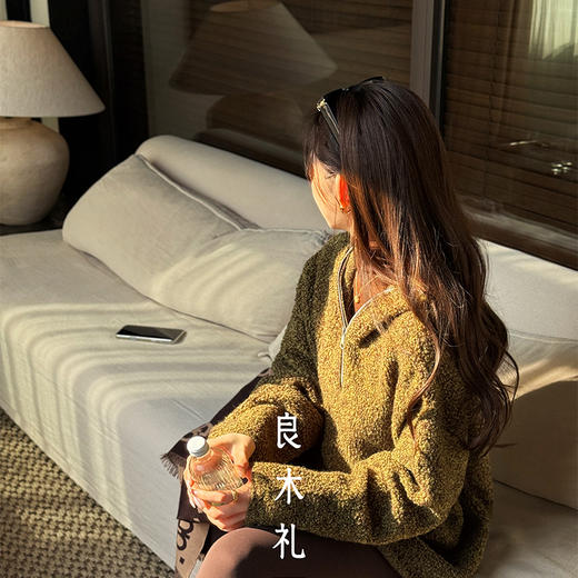 【特价不退换】【预售7天】良木礼绵羊毛连帽上衣(2205F) 商品图2