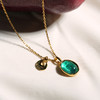 北京仓｜Goossens Paris-CABOCHONS-绿色 岩石水晶 吊坠 项链［法国设计师］ 商品缩略图3