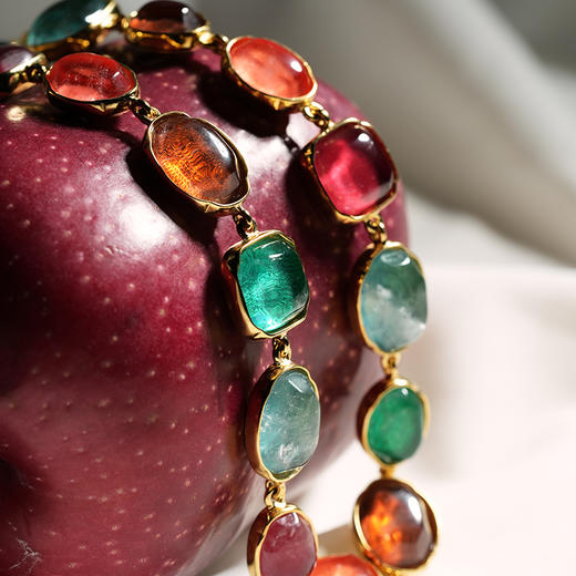 北京仓｜Goossens Paris-CABOCHONS-彩虹色 岩石水晶 项链［法国设计师］ 商品图7