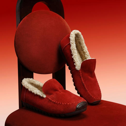 西村名物2025年冬季新款软底豆豆鞋女舒适复古加绒毛毛鞋T25DM46108 商品图14