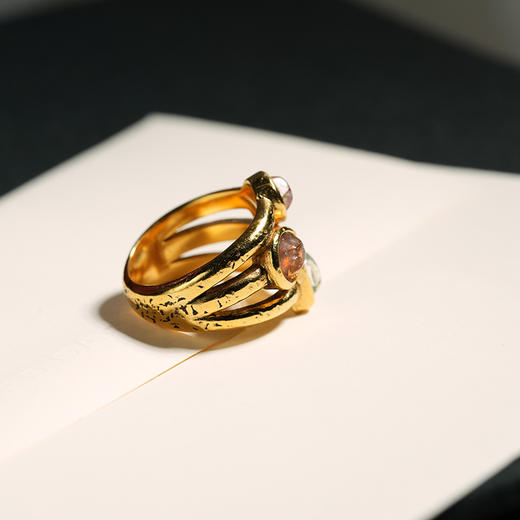 北京仓｜Goossens Paris-CABOCHONS-三色 岩石水晶 戒指［法国设计师］ 商品图4