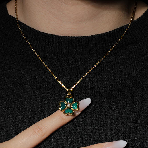 北京仓｜Goossens Paris-MINI TREFLE-四叶草 项链［法国设计师］ 商品图0