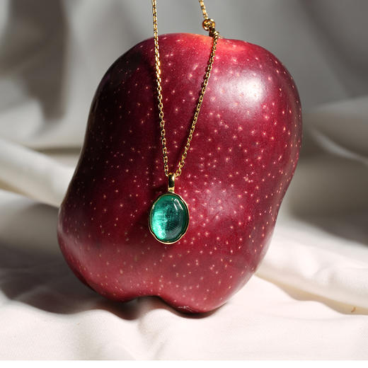 北京仓｜Goossens Paris-CABOCHONS-绿色 岩石水晶 吊坠 项链［法国设计师］ 商品图1
