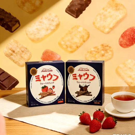 挪帝堡草莓味/巧克力味爆浆威化卷心酥45g  152941/152942 商品图0