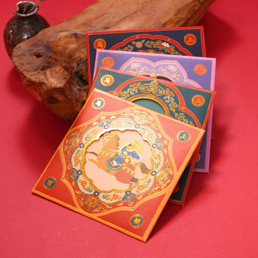 马年团团国风纹样贺卡 商品图0