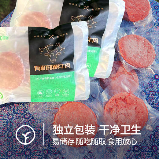 牧北鲜有机原切牛肉饼500g(100g*5片)/袋 商品图3