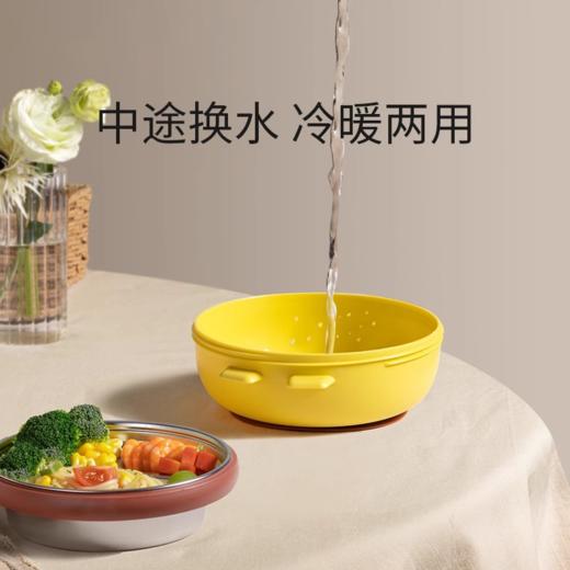 不锈钢儿童注水保温餐盘 分格辅食碗 316L内胆 商品图1