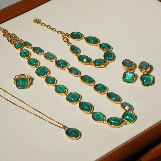 北京仓｜Goossens Paris-CABOCHONS-绿色 梭形交叉 岩石水晶 戒指［法国设计师］ 商品图5