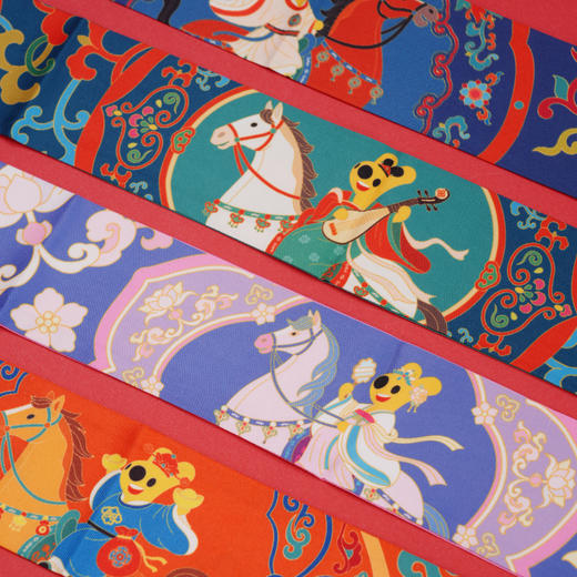 马年团团国风纹样丝巾带 商品图4