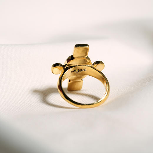 北京仓｜Goossens Paris-Lagune-绿色 十字 岩石水晶 戒指［法国设计师］ 商品图4