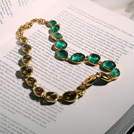 北京仓｜Goossens Paris-CABOCHONS-绿色 岩石水晶 项链［法国设计师］ 商品图5