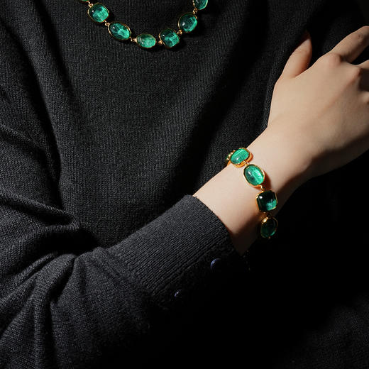 北京仓｜Goossens Paris-CABOCHONS-绿色 岩石水晶 手链［法国设计师］ 商品图6