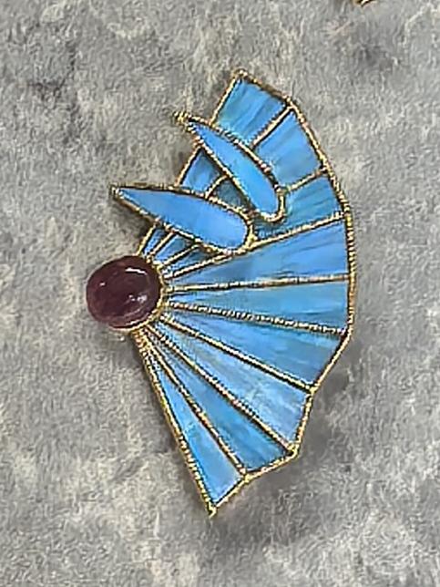 花丝镶嵌(扇形胸针） 商品图0