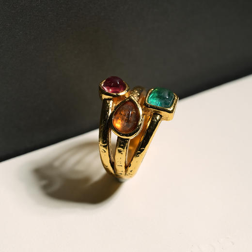 北京仓｜Goossens Paris-CABOCHONS-三色 岩石水晶 戒指［法国设计师］ 商品图3