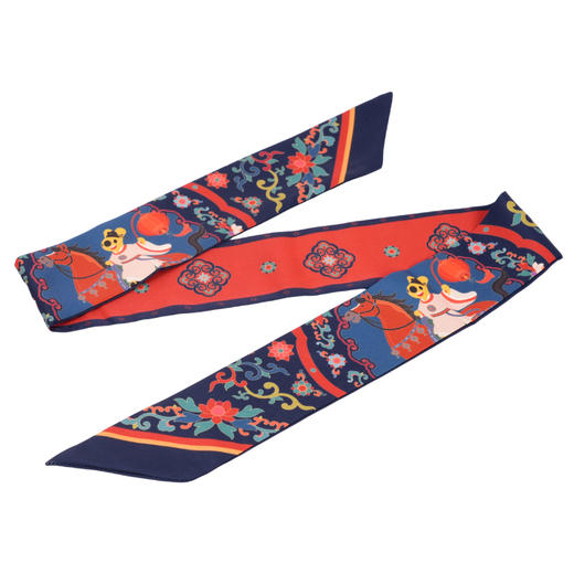 马年团团国风纹样丝巾带 商品图11