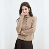 VogoPetite2025新款 100%山羊绒 蓬松云朵感松弛慵懒高领卷边开衫 BP141F1702 商品缩略图1