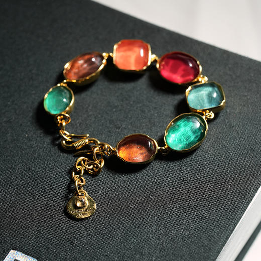 北京仓｜Goossens Paris-CABOCHONS-彩虹色 岩石水晶 手链［法国设计师］ 商品图1