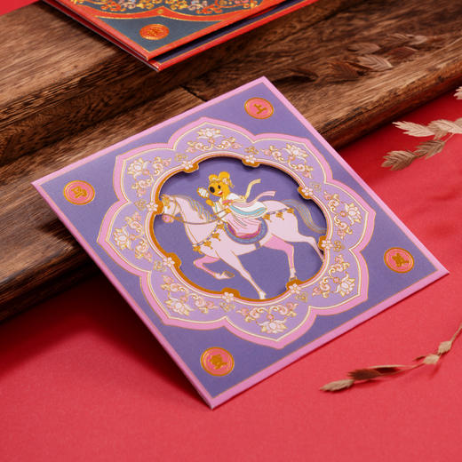 马年团团国风纹样贺卡 商品图4