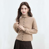 VogoPetite2025新款 100%山羊绒 蓬松云朵感松弛慵懒高领卷边开衫 BP141F1702 商品缩略图2