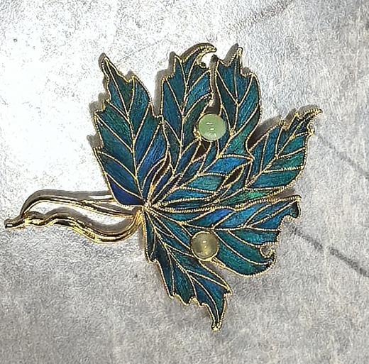 花丝镶嵌(大叶子胸针） 商品图0