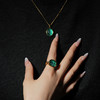 北京仓｜Goossens Paris-CABOCHONS-绿色 岩石水晶 吊坠 项链［法国设计师］ 商品缩略图4