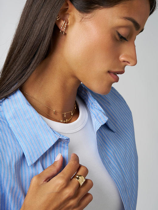 北京仓｜Leo Sedim-ORIGO-金色 锆石 单只 耳钉［法国设计师］ 商品图1