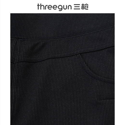 Threegun三枪 【针织条绒】双层加绒休闲女士长裤-60919B911 商品图2