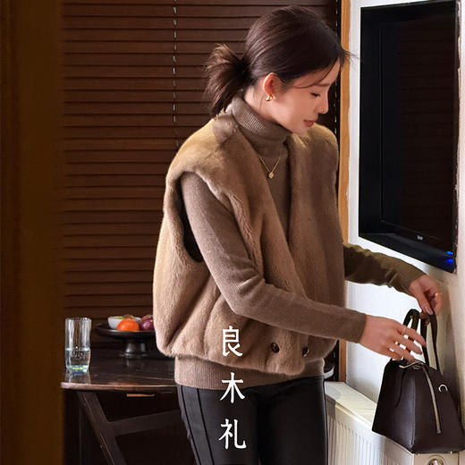 【预售7天】良木礼水貂马甲（D251103627F） 商品图0