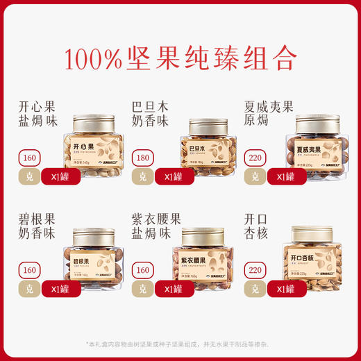 天虹100%坚果礼盒T6罐A款-1.1kg【年货】KY 商品图1