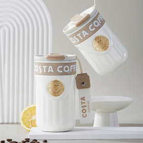 【分仓直发包邮】Costa咖世家罗马咖啡杯-香槟白HC03JPB-14-B