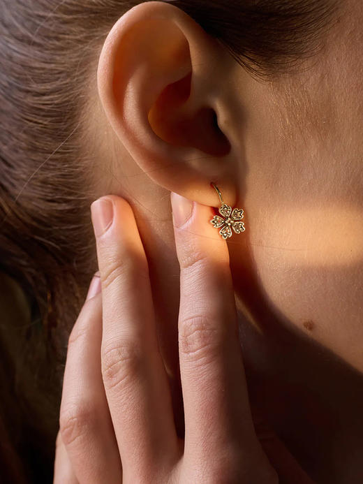 北京仓｜Dorothee sausset-BO DAISY-雏菊 黑色 耳环［法国设计师］ 商品图0