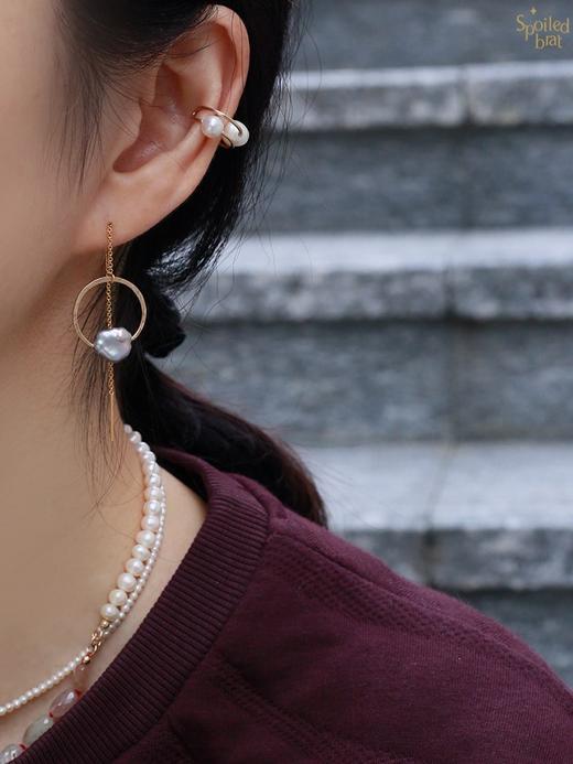 SpoiledBrat Jewelry前后珍珠双层耳骨夹 商品图2