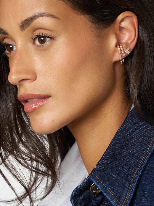 北京仓｜Leo Sedim-CADENCE-金色 锆石 单只 耳钉［法国设计师］ 商品图3