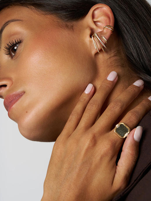 北京仓｜Leo Sedim-AUDAX-金色 锆石 单只 耳夹［法国设计师］ 商品图2