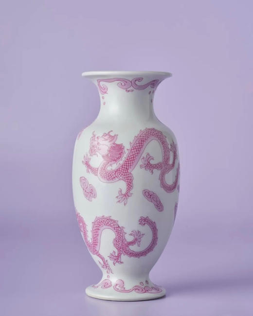 JXGZ吉星高照/白瓷粉龙瓶 商品图1