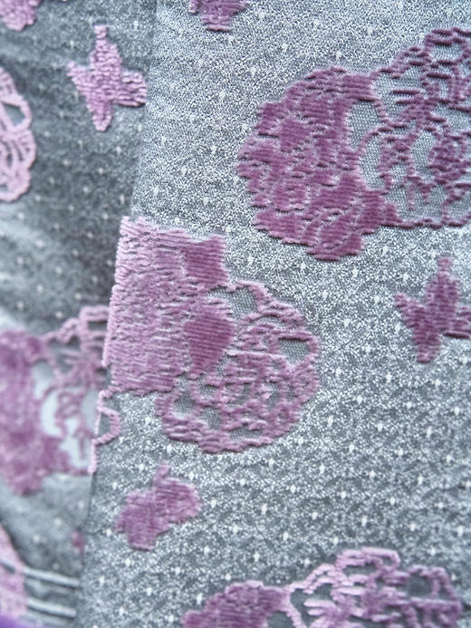 盛唐牡丹 | 秋波蓝牡丹亭真丝漳缎外套 商品图4