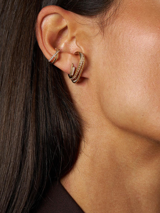 北京仓｜Leo Sedim-AUDAX-金色 锆石 单只 耳夹［法国设计师］ 商品图4