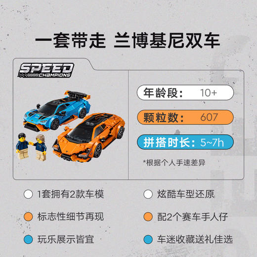 乐高积木   L77238       速度赛车系列兰博基尼 Revuelto 与 Huracán STO 商品图1