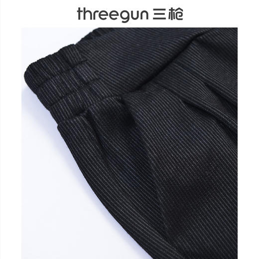 Threegun三枪 【针织条绒】萝卜裤型休闲女士长裤-60917B911 商品图2