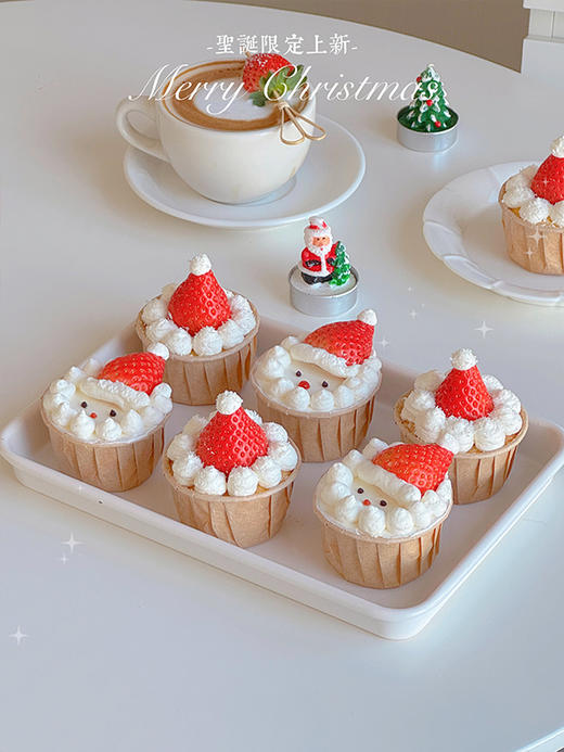 圣诞草莓小雪人 - 分享款纸杯蛋糕 商品图2