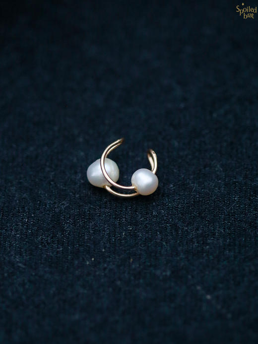 SpoiledBrat Jewelry前后珍珠双层耳骨夹 商品图0