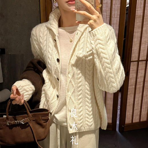 【预售7天】良木礼山羊绒开衫（D251102722F） 商品图1