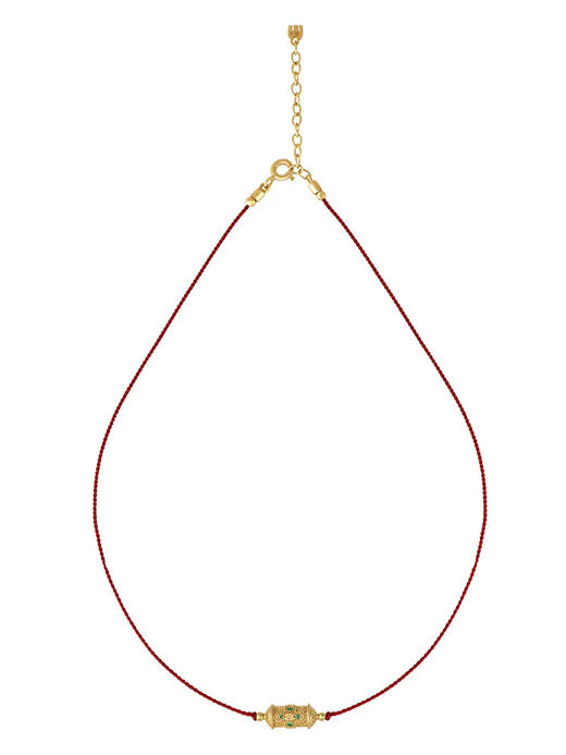 北京仓｜Dorothee sausset-RAKHI GOOD LUCK-好运 红绳 锆石 项链［法国设计师］ 商品图1